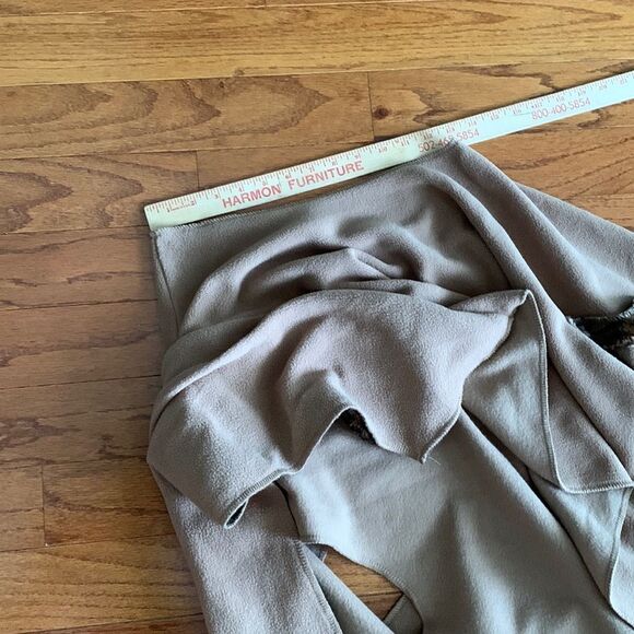 Le Moda NWT Open Front vest with faux fur animal print collar XL-XXL - Picture 6 of 8